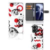 Telefoonhoesje met Naam OnePlus Nord 2T Skull Red - thumbnail