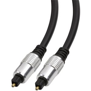 Toslink Digitale audio Aansluitkabel [1x Toslink-stekker (ODT) - 1x Toslink-stekker (ODT)] 1.50 m Zwart SuperSoft-mantel SpeaKa Professional