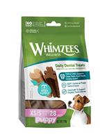 WHIMZEES By Wellness Puppy Stix, kauwbotten voor kleine puppy's, hondensnack voor tandverzorging, maat XS/S, 28 stuks, zonder toegevoegde suiker, graanvrij, natuurlijk, vetarm