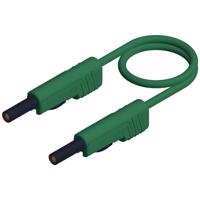 Meetkabel [ bar stekker 4 mm - bar stekker 4 mm] 0,25 m groen SKS Hirschmann MLB 25/1V gn