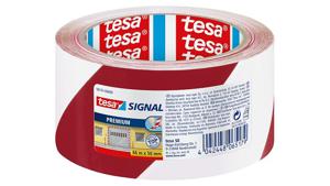 tesa PREMIUM 58131-00000-01 Markeringstape tesa Signal Rood, Wit (l x b) 66 m x 50 mm 1 stuk(s)