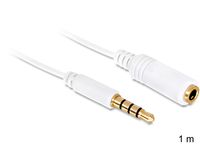 Delock 84480 Verlengkabel Audio Stereo Jack 3,5 mm male / female 4-pins 1 m - thumbnail