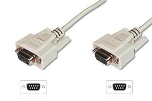 Digitus D-Sub9 F/F 3.0m VGA kabel 3 m VGA (D-Sub) Beige