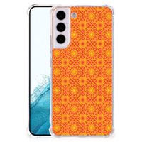 Samsung Galaxy S22 Doorzichtige Silicone Hoesje Batik Oranje