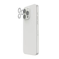 Hama Camerabescherming voor iPhone 16 Pro/16 Pro Max (3 afzonderlijke lenzen, iPhone lensbescherming, schokbestendig, 9H, beschermfolie, case-friendly, cameraafdekking, krasbestendig, pantserglas,