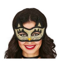 Fiestas Guirca Verkleed oogmasker Venitiaans - kat/poes - volwassenen - gemaskerd bal   -