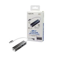 LogiLink UA0305 interface hub USB 3.2 Gen 1 (3.1 Gen 1) Type-C 5000 Mbit/s Aluminium - thumbnail