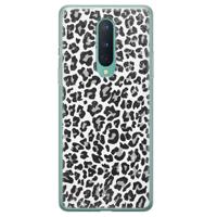 OnePlus 8 siliconen telefoonhoesje - Luipaard grijs