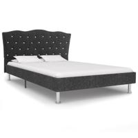 vidaXL Bedframe stof donkergrijs 120x190 cm