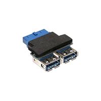 InLine 33444I 2x bus A op paalaansluiting USB 3.0 Adapter