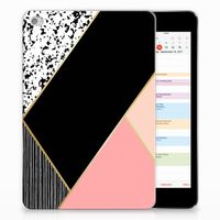 Apple iPad Mini 4 | Mini 5 (2019) Back Cover Zwart Roze Vormen - thumbnail