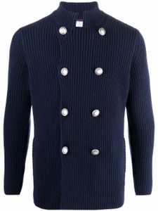 Brunello Cucinelli cardigan croisé en maille - Bleu