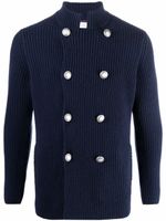 Brunello Cucinelli cardigan croisé en maille - Bleu