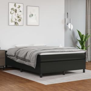 Boxspring met matras kunstleer zwart 140x200 cm SKU: V3144608