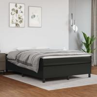 Boxspring met matras kunstleer zwart 140x200 cm SKU: V3144608 - thumbnail