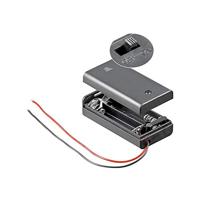 Batterijhouder, 2 x mignon 'AA', gesloten behuizing Single 1 Stuk zwart