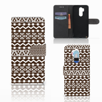 LG G7 Thinq Telefoon Hoesje Aztec Brown