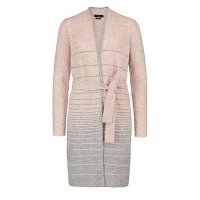 Claudia Sträter vest met all over print en ceintuur beige Claudia Sträter vest met all over print en ceintuur beige