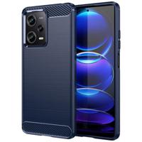 Xiaomi Redmi Note 12 Pro Geborsteld TPU Hoesje - Koolstofvezel - Blauw - thumbnail