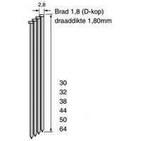 Dutack DA-brads | 1,8x45mm | RVS | 5150010 5150010