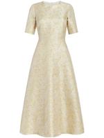 Markarian Mae midi-jurk met bloemenbrokaat - Beige