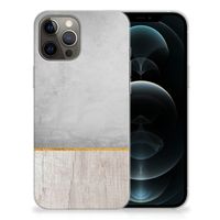 iPhone 12 Pro Max Bumper Hoesje Wood Concrete