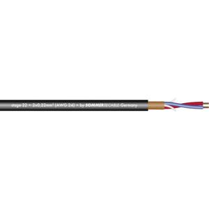 Sommer Cable 200-0001 Microfoonkabel 2 x 0.22 mm² Zwart per meter