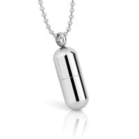 LGT Jewels heren ketting Edelstaal Pill Case Zilverkleurig - thumbnail