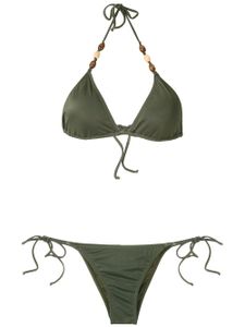 Brigitte bikini à ornements à bonnets triangles - Vert