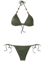 Brigitte bikini à ornements à bonnets triangles - Vert - thumbnail