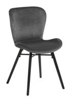 Sohome Eetkamerstoel 'Olle' Velvet, kleur Donkergrijs