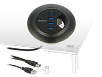 DeLOCK 62868 interface hub USB 3.2 Gen 1 (3.1 Gen 1) Type-A 5000 Mbit/s Zwart - thumbnail