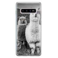 Samsung Galaxy S10 Plus siliconen telefoonhoesje - Llama hipster