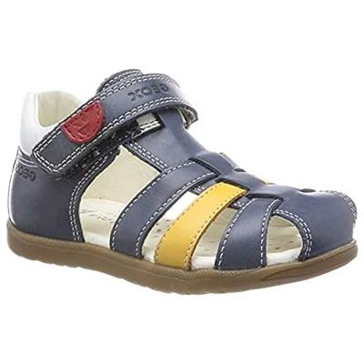 Geox Babyjongens B Macchia Boy sandaal, Navy Dk Yellow, 19 EU
