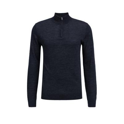 WE Fashion fijngebreide wollen schipperstrui donkerblauw