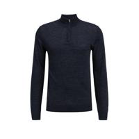 WE Fashion fijngebreide wollen schipperstrui donkerblauw