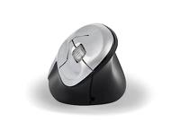 BakkerElkhuizen Grip Mouse Wireless, Ergonomische Verticale Muis, Rechtshandig, Draadloos, Zilver/Zwart