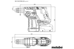 Metabo KH 18 LTX BL 24 SDS-Plus-Accu-combihamer 18 V 4.0 Ah