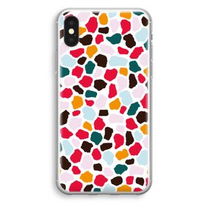 Colored Giraffe: iPhone XS Transparant Hoesje