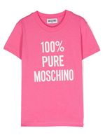 Moschino Kids t-shirt à logo imprimé - Rose