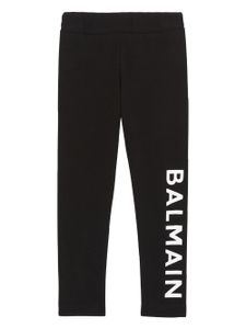 Balmain Kids legging à logo imprimé - Noir