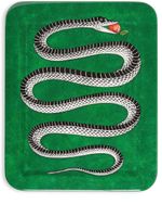 Fornasetti plateau Serpent en laine - Vert