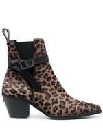 Zadig&Voltaire Tyler 60mm leopard-print ankle boots - Marron