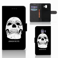 Telefoonhoesje met Naam Samsung Galaxy J4 2018 Skull Eyes