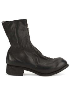 Guidi bottines zippées - Noir