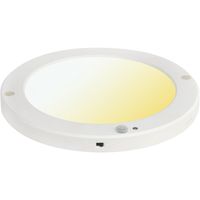 LED Plafondlamp met Bewegingssensor + Dag en Nacht Sensor - 18W - Aanpasbare Kleur CCT - 360° Zichthoek - Opbouw/Inbouw - Rond - Mat Wit - thumbnail