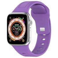 By Qubix - Square siliconen band - Paars - Compatible met Apple Watch 44mm / 45mm / 46mm / 49mm - Compatible Apple watch bandjes