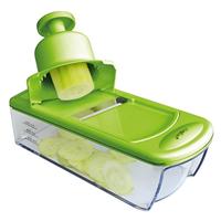 MOHA Compacte mandoline, ABS, SAN, roestvrij staal, groen/transparant, 8,5 x 24,5 x 9 cm, 5 stuks