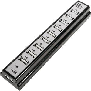 LogiLink UA0096 USB 2.0-hub 10 poorten Zwart