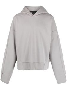 STYLAND x notRainProof asymmetric organic cotton hoodie - Gris